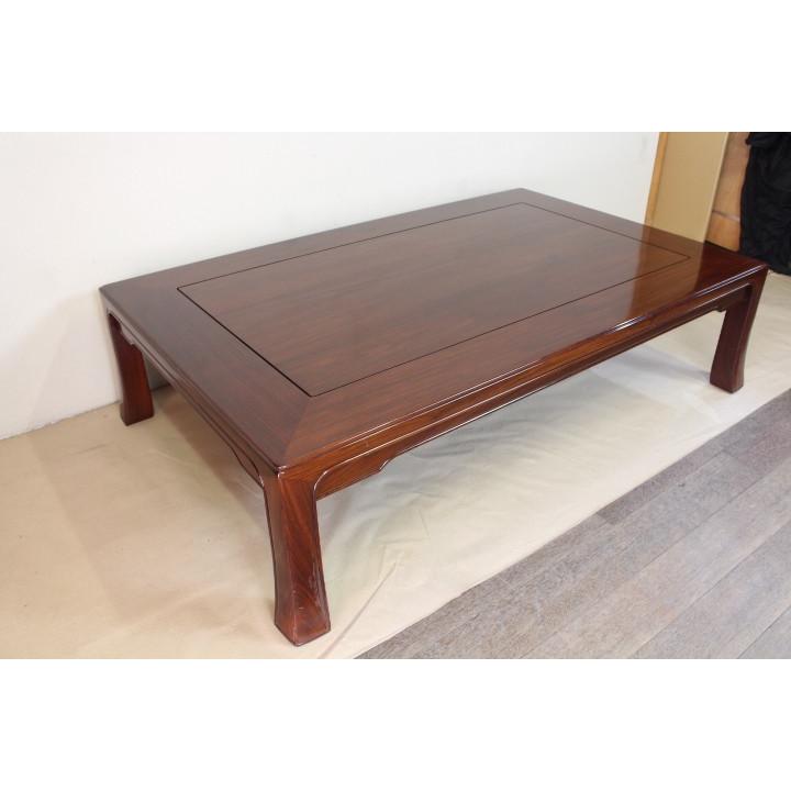 紫檀一重バチ足生地机座卓 浅井美好 4尺5寸 唐木 座卓 (座敷机) 日本