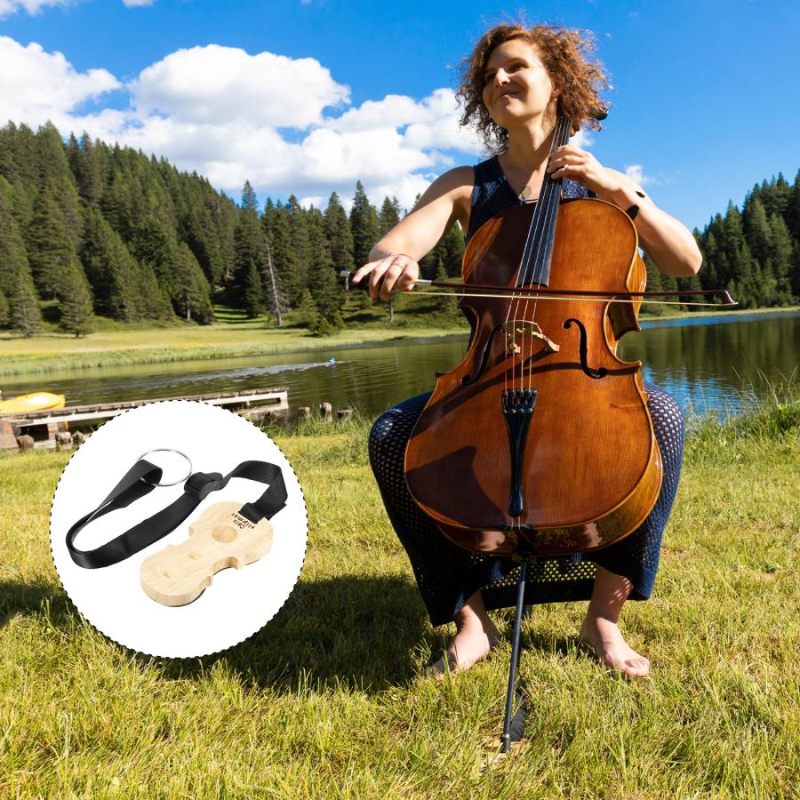 uxcell チェロエンドピンストッパー 木 チェロエンドピンホルダー