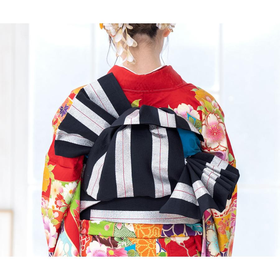 振袖 帯締め 半襟 セット 成人式 販売 日本製 7点セット 絵羽柄 赤系