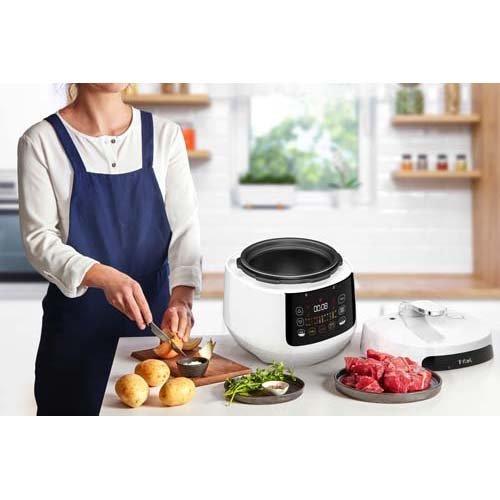 ティファール ラクラ・クッカー コンパクト電気圧力鍋 ホワイト