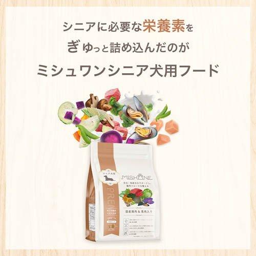 ミシュワン シニアドッグフード 国産鶏肉＆馬肉 ( 1kg×4セット
