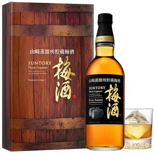 企画品)山崎蒸溜所貯蔵梅酒 リッチアンバー グラスセット ( 750ml