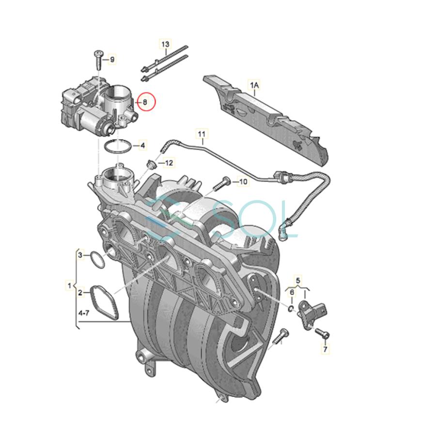 フォルクスワーゲン（Volkswagen） スロットルボディ スロットルバルブ