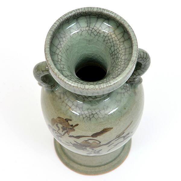 大堀相馬焼 松永窯 耳付き花瓶(小) 陶器 焼き物 ギフト プレゼントに