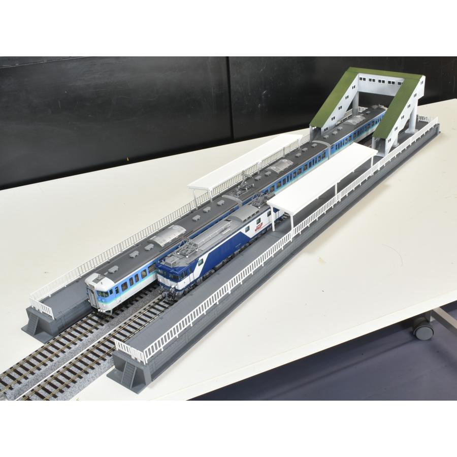 カトー（KATO） 【HOゲージ】1/80 16番 対向式ホーム2セット＆跨線橋