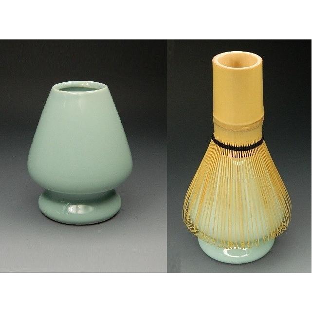 送料無料 【茶道具】 茶筅 百本立 くせ直し 茶杓 3点セット 簡単な抹茶