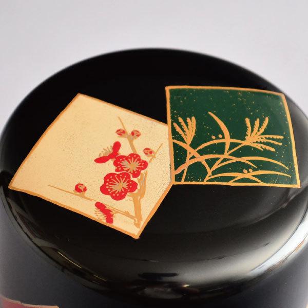 筑紫筑良作 山中塗 竹型竹林 大棗 茶道具 筑紫筑良作 山中塗 竹型竹林