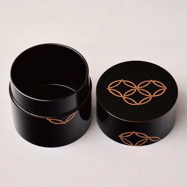 茶道具 棗 筑城筑良作 七宝蒔絵中次 木製・本漆塗・切合口 : 茶道具