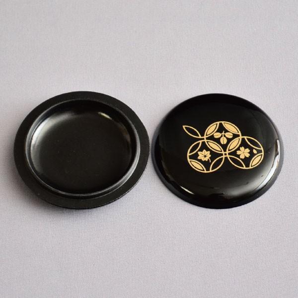 茶箱用棗 茶道具 P.C.製 茶箱用 黒塗七宝蒔絵棗 三点セット : 茶道具
