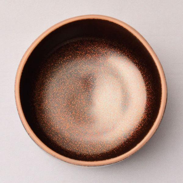 茶道具 茶碗 吉田華正 作 黒乾漆粉塗 蔦蒔絵茶碗 内梨地 : 茶道具専門