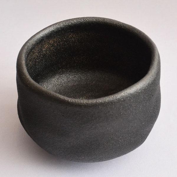 茶碗 茶道具 寒川栖豊作 紀州焼 那智黒 茶碗 : 茶道具専門店 (有)菊池