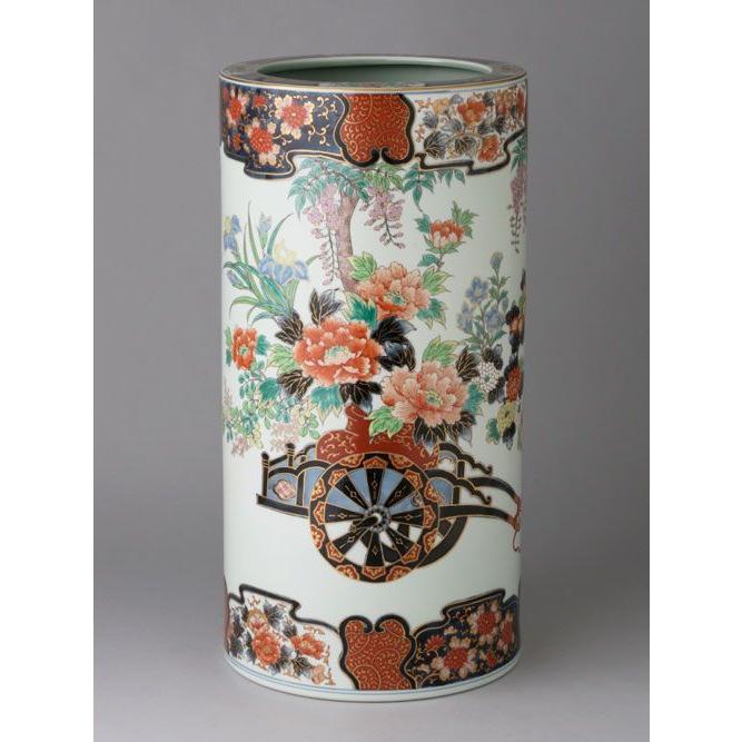 傘立て 陶器 有田焼 傘立16寸 染錦花車 Y404-C : 器茶房 彩庵Yahoo