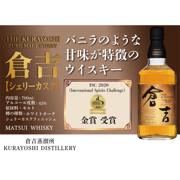 マツイピュアモルトウイスキー「倉吉 シェリーカスク」箱付 : 斉藤酒店