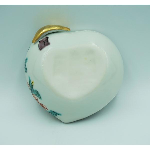 茶道具 香合 香合 色絵 桃 高野昭阿弥 木箱 : 新古茶道具 さかい