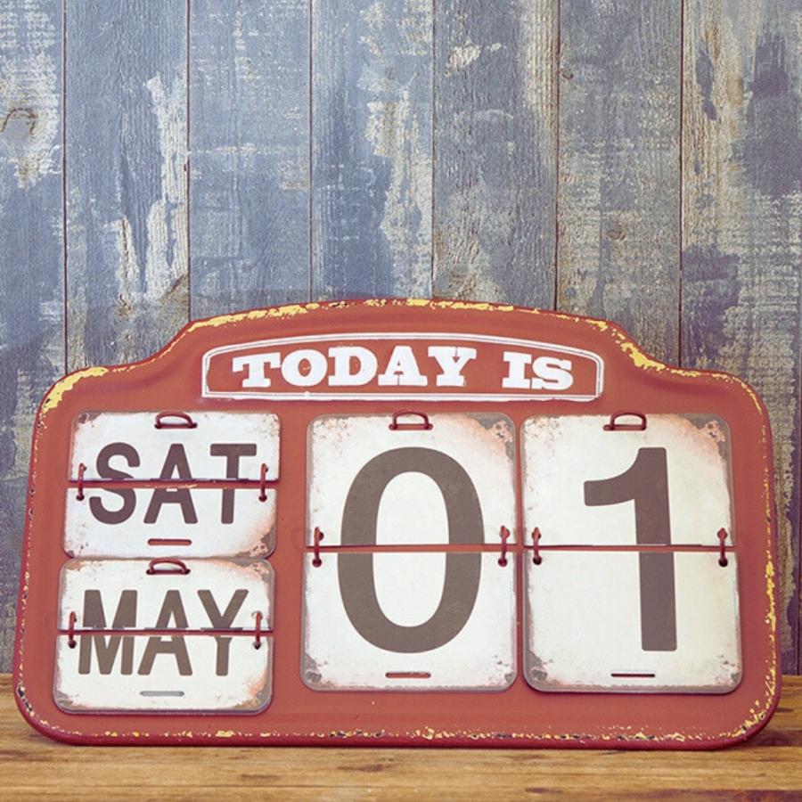 アメリカン レトロ カレンダー 日めくりカレンダー 万年 アンティーク