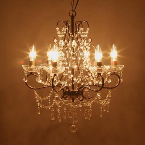 アメリカン レトロ 照明 6灯 シャンデリア アンティーク ヨーロッパ調