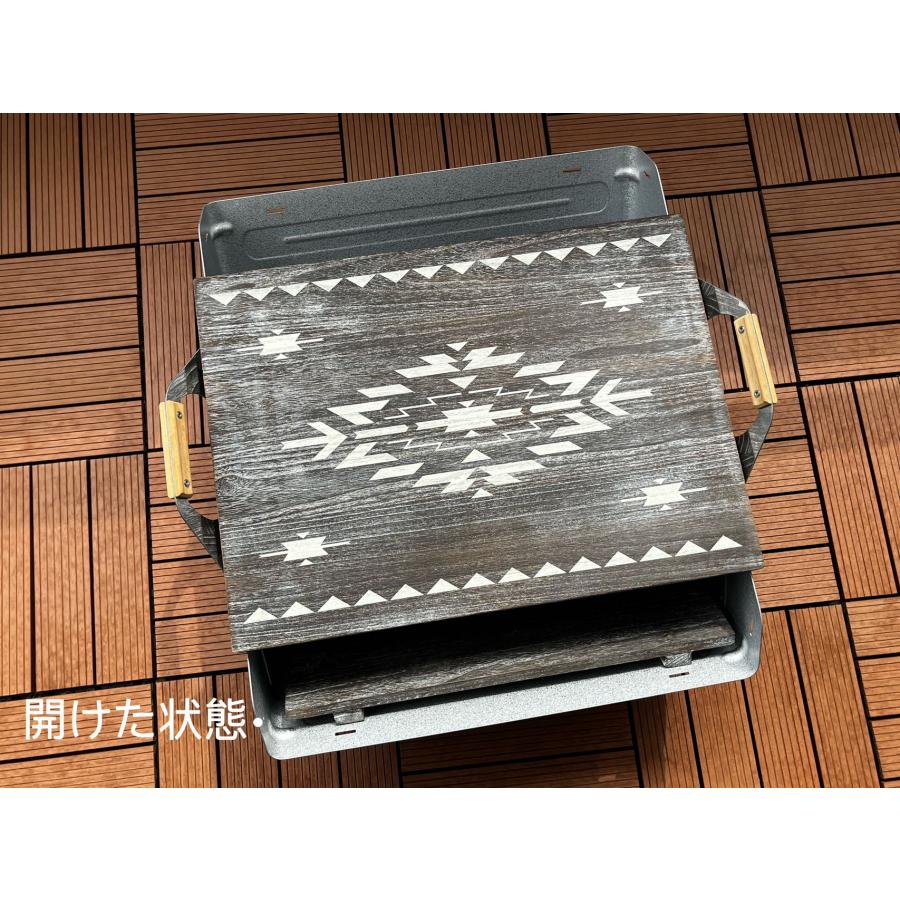 シェルフコンテナ天板 50用 スノーピーク snow peak オルテガ柄付き