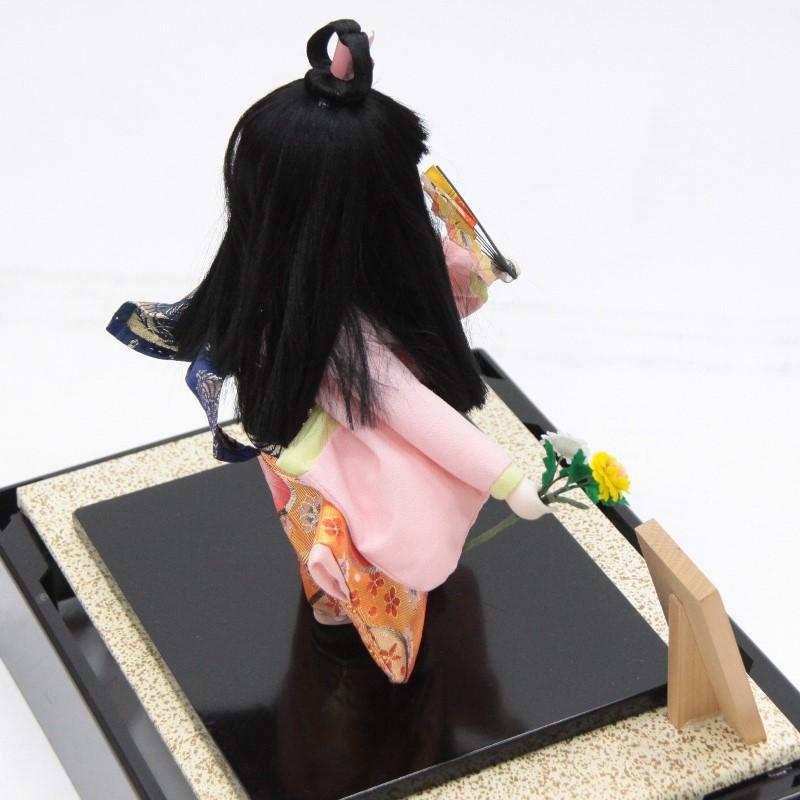 アウトレット品 雛人形ケース人形 8号 千鳥人形 扇（台輪四方） 舞踊