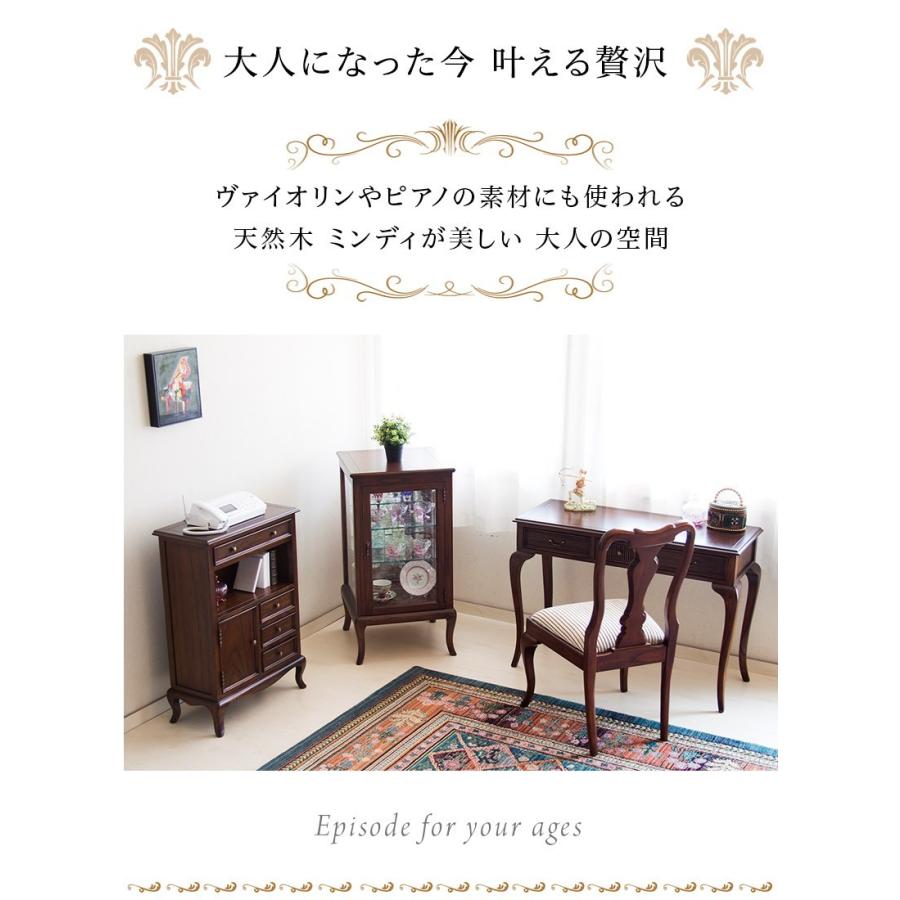 キャビネット 収納 棚 ヨーロピアン アンティーク 猫脚 電話台 ロココ