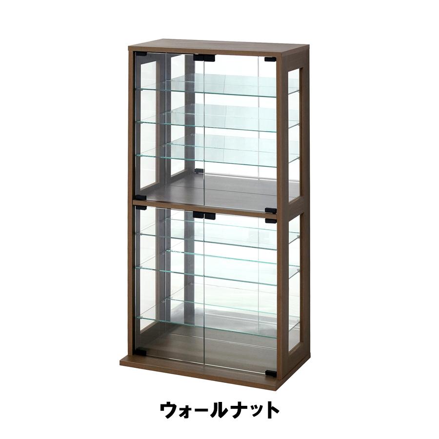 アンティーク 木製ガラス観音開き扉キャビネット 壁掛けラック