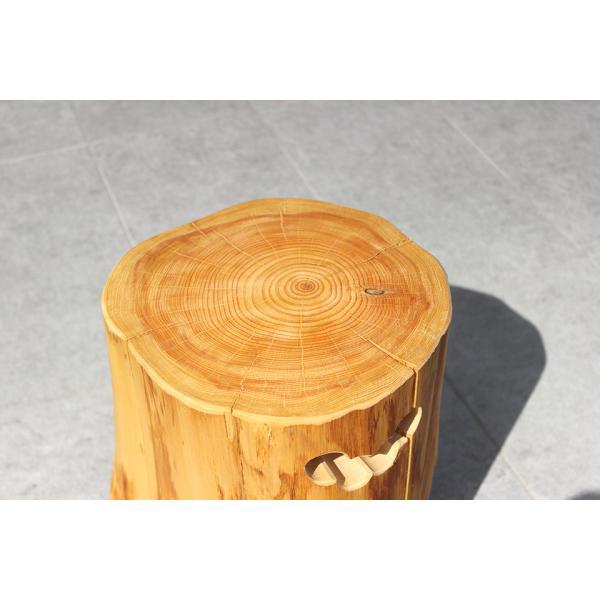 天然木スツール 丸太スツール 国産無垢材 国産ひのき 日本製 椅子 腰掛