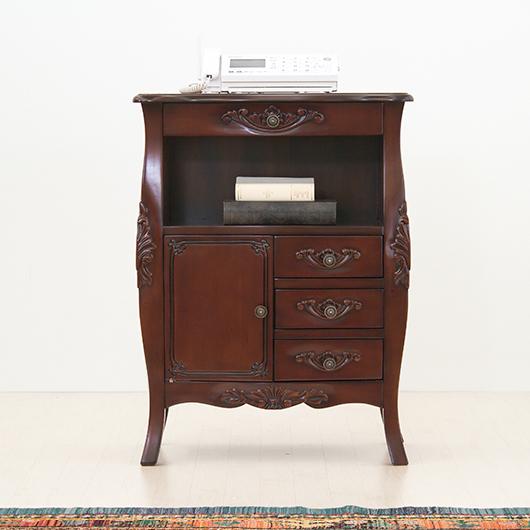 猫脚 ファックス台 ヨーロピアン アンティーク調 ロココ 電話台 猫脚