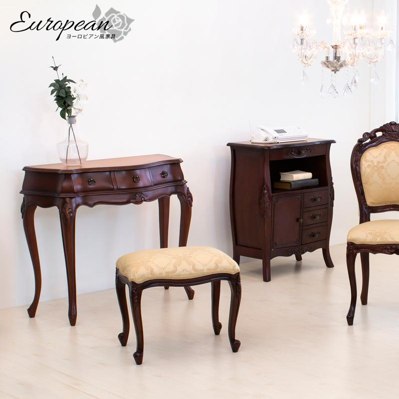 アンティーク調 猫脚 チェスト サイドテーブル コンソール 花台 電話台