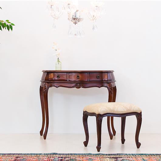 猫脚スツール ロココ調 アンティーク風 フランシスカ 椅子 ブラウン 猫