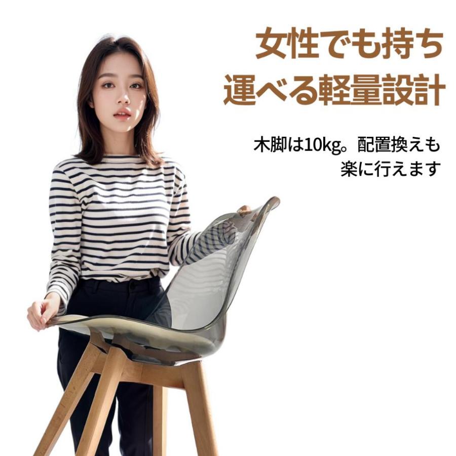 アウトレット イームズチェア 風 クリア 2脚 セット リプロダクト