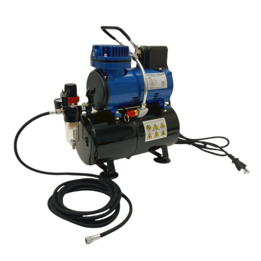 三方良し ブルー色 オイルレス・ミニエアーコンプレッサー3Lタンク