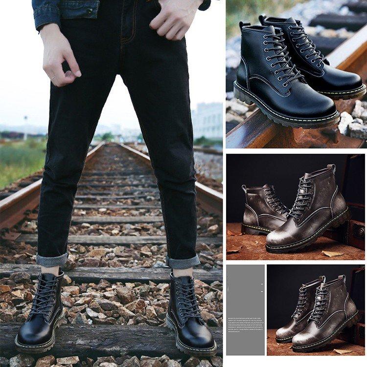 牛革 本革 バイクブーツ メンズ ブーツ ハイカット ミリタリーブーツ