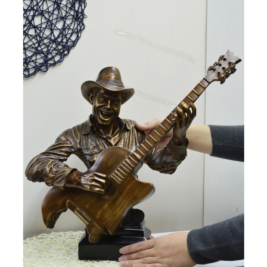 オーナメント オブジェ 置物 インテリア ギター ギタリスト 男性