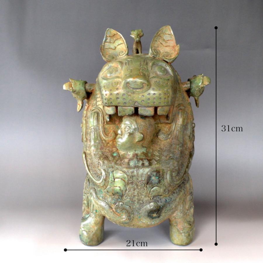 青銅 ウェン王子と虎 12y812 やかん 銅瓶 骨董品 縁起物 中国 古物 鐘
