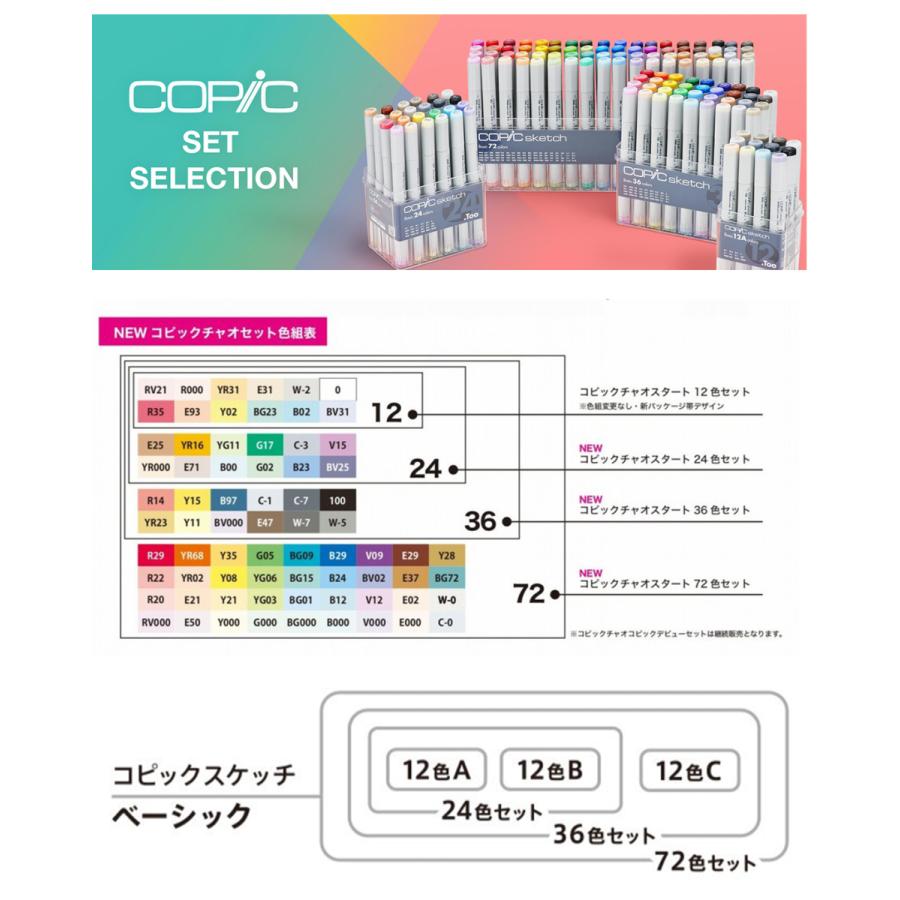 コピック（COPIC） Too チャオ スタート 36色セット 多色 イラスト