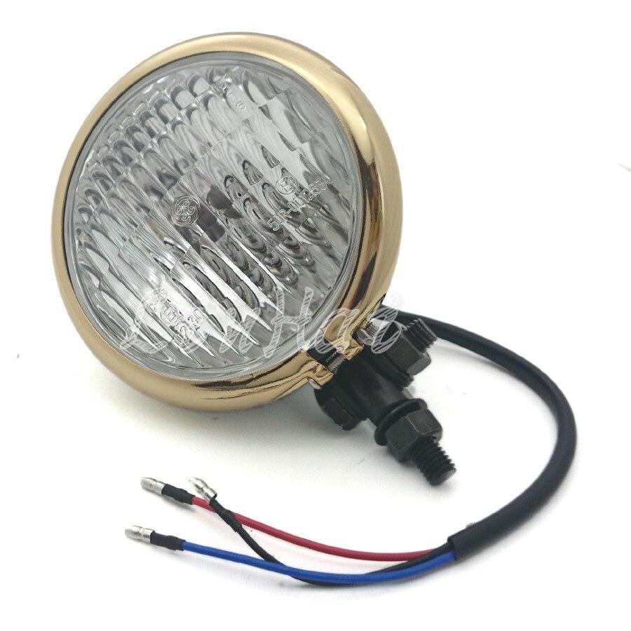 コッパー ベゼル ヘッドライト ガラスレンズ ハーレー ショベル パン