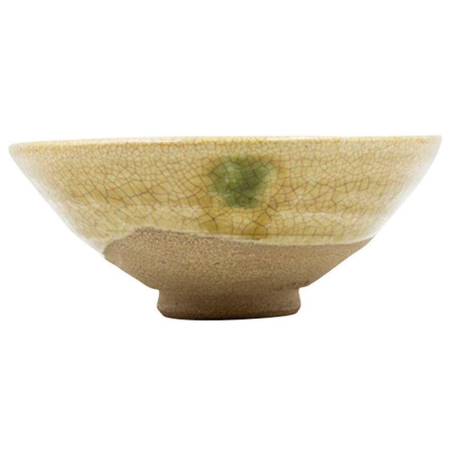 茶道具 抹茶茶碗 / 黄瀬戸平茶碗（景陶作） 化粧箱入 寸法:14.5×6cm