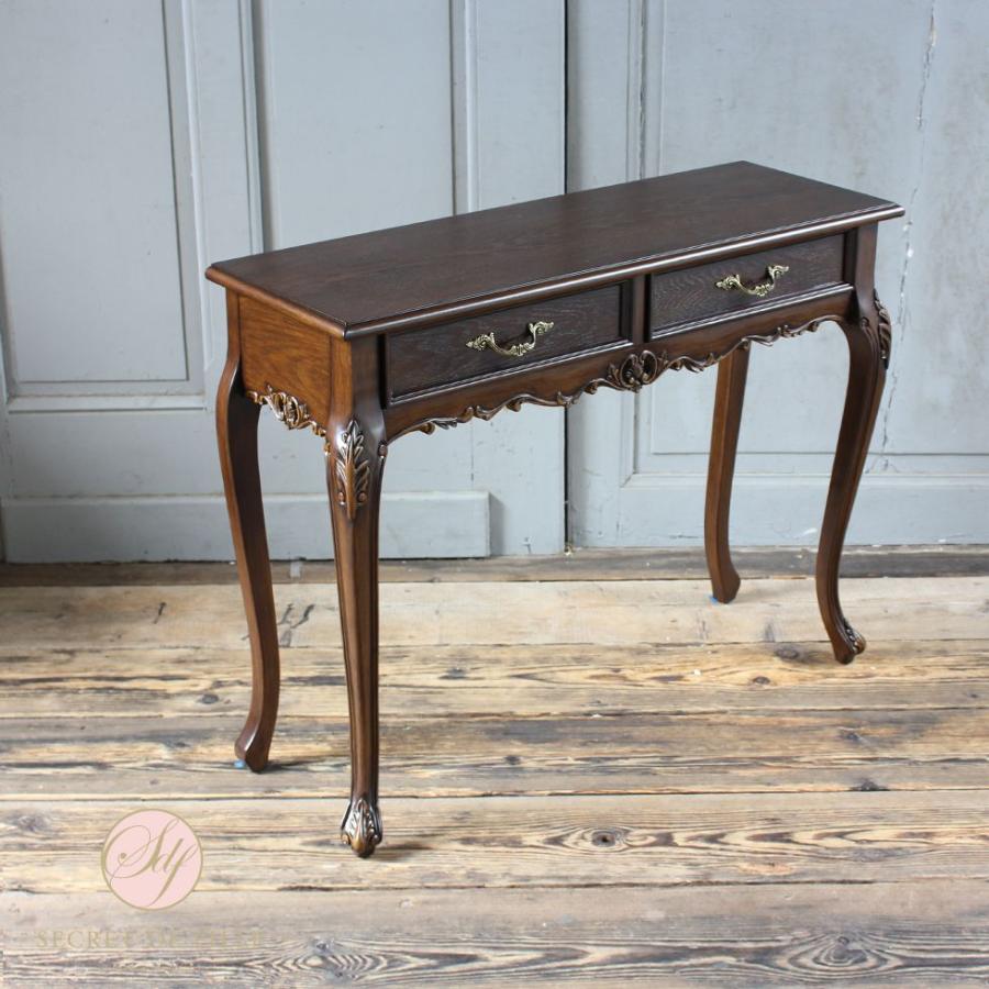 コンソールテーブル アンティーク ロココ調 姫系 猫脚 フレンチ 収納