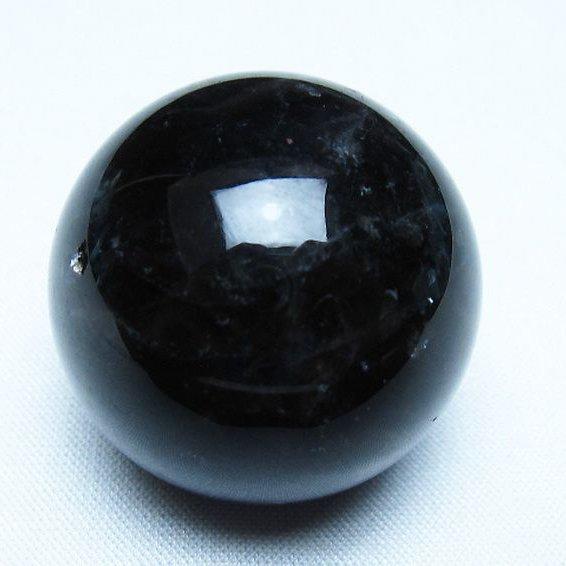 ang3 純天然モリオン 黒水晶 丸玉 大玉2.4Kg 木製台座付き！ ang3 純
