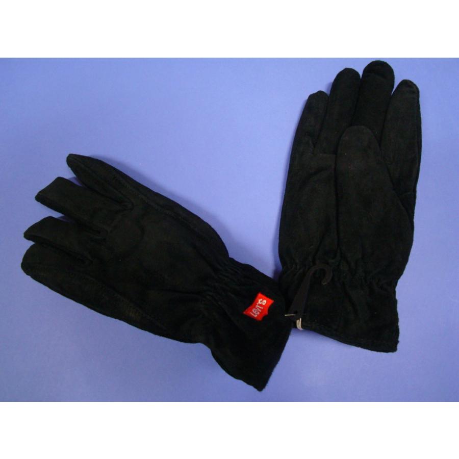 Levi's（リーバイス） リーバイス手袋 LV16737 ブラック 黒 BLACK 豚皮