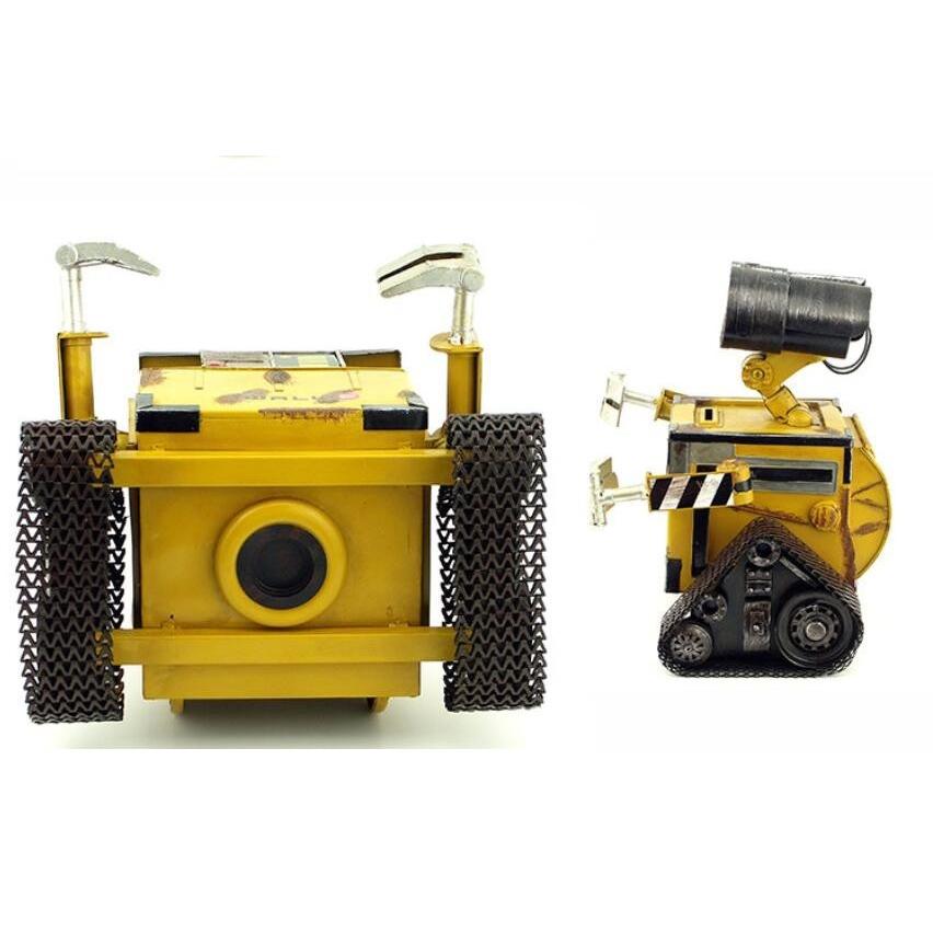 ロボット Wall-E風 模型 アンティーク オブジェ レトロ ブリキ製 (全て