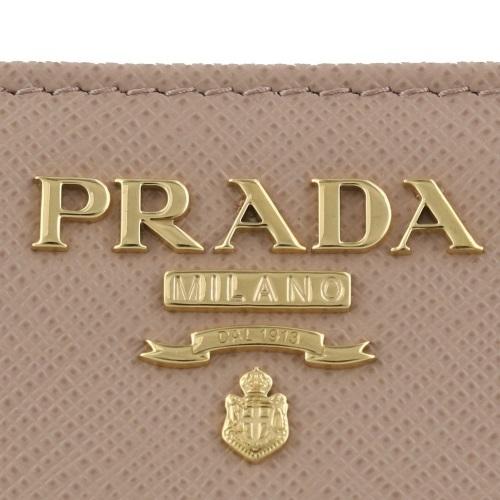 プラダ PRADA 二つ折り財布 レディース ピンクベージュ 1ML018 QWA