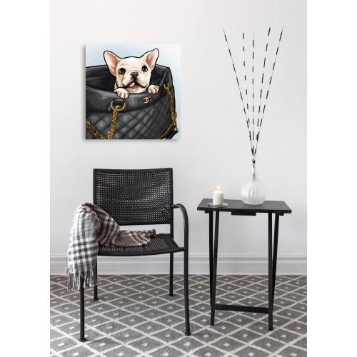 アート キャンバス おしゃれ フレンチブルドッグ 犬 オリバーガル Peek