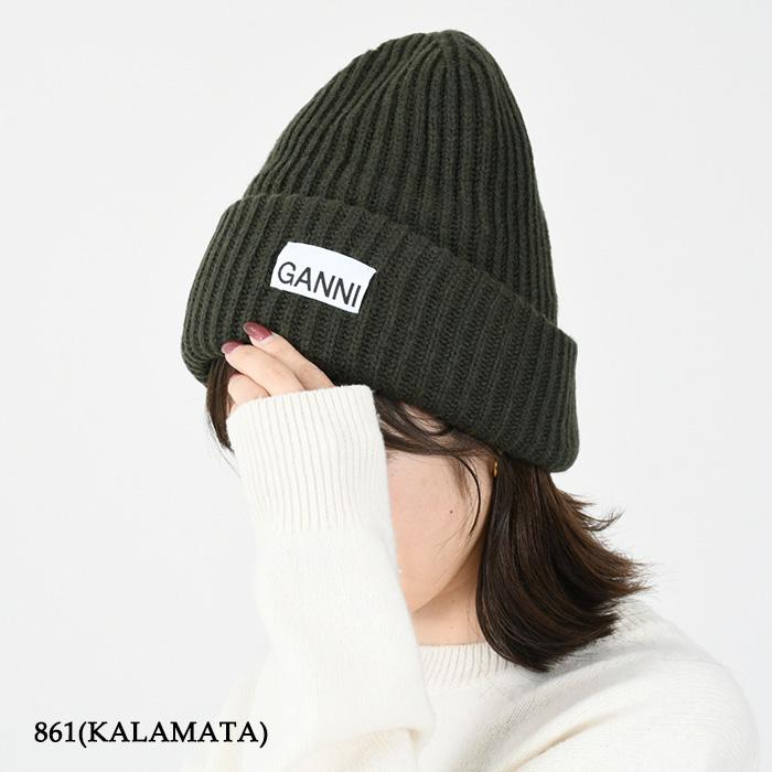 GANNI ガニー グレーニット帽 ニットキャップ