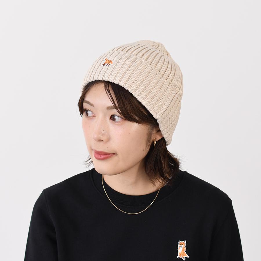 MAISON KITSUNÉ ベージュニット帽 ベージュ系 MAISON KITSUNE(メゾン