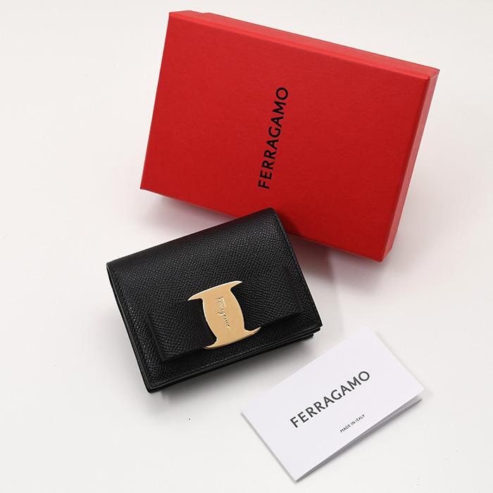 FERRAGAMO（フェラガモ） 二つ折り 財布 VARA ヴァラリボン コンパクト