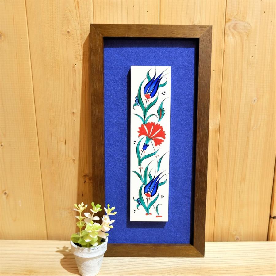 トルコ陶器 工芸品 壁掛け タイル チューリップ柄 ギョルソイ氏