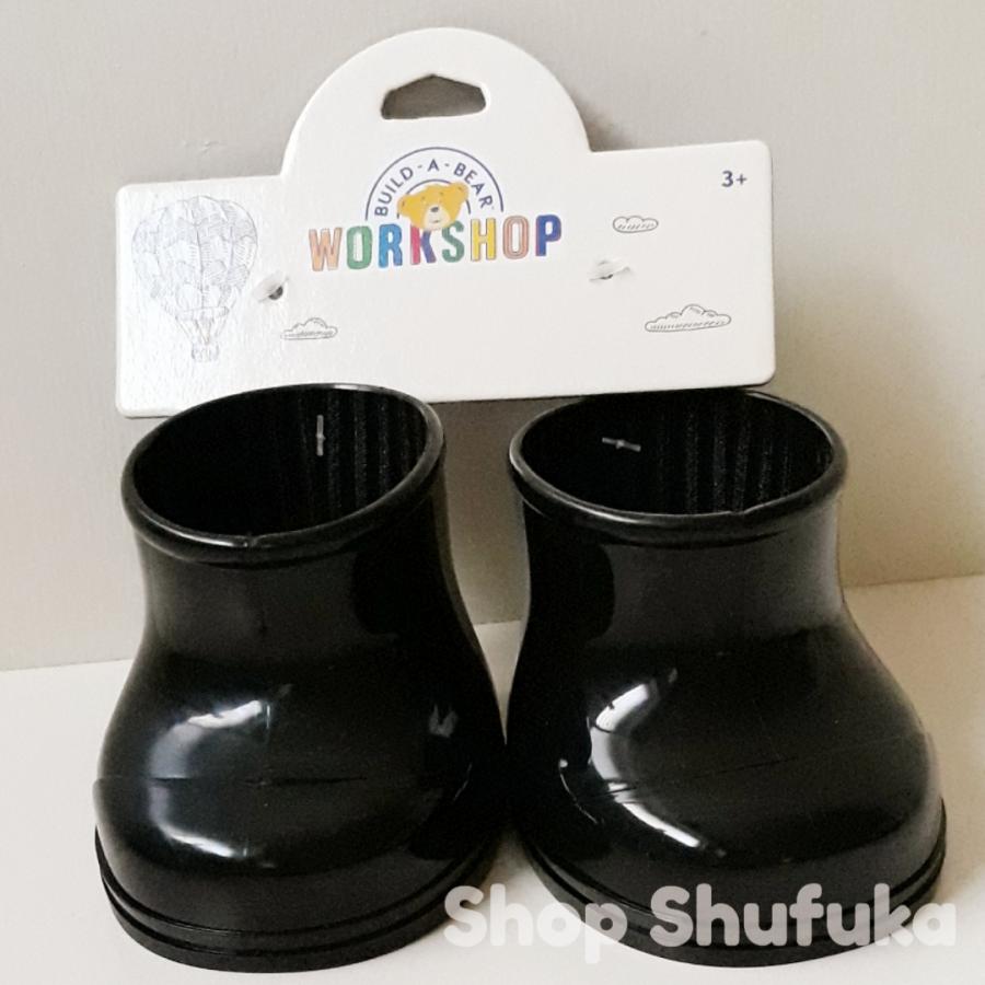 ビルドアベア 長靴 レインブーツ 黒 足サイズ 9.5cm ぬいぐるみ