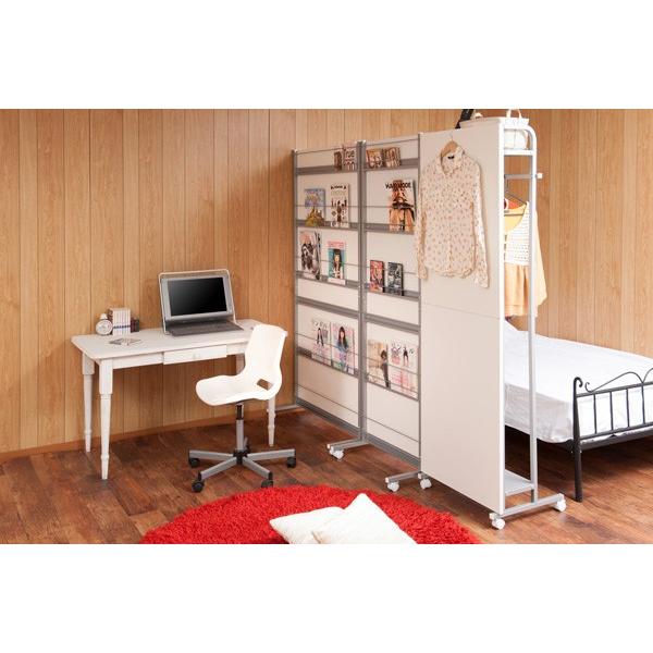 パーテーション ハンガーラック キャスター付き 間仕切り 棚収納 幅90