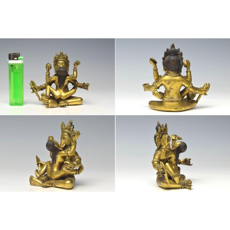 中国明時代 仏像 古銅製 重さ；726g / 西X-1 中国明時代 仏像 古銅製