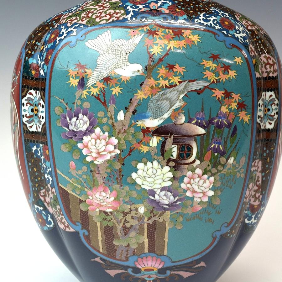 明治時代 ギヤマン切子 大花瓶 高さ48㎝ トヒチサ 東な8-0106④ 明治